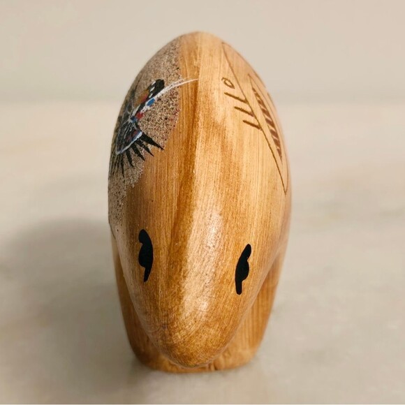 Navajo Native American Hand Sand Painted Pottery Bear Story Teller - Picture 6 of 8